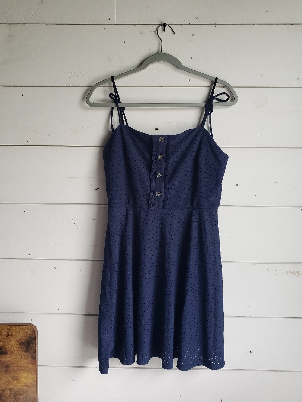 Speechless Eyelet Mini Dress Navy Size X-Large